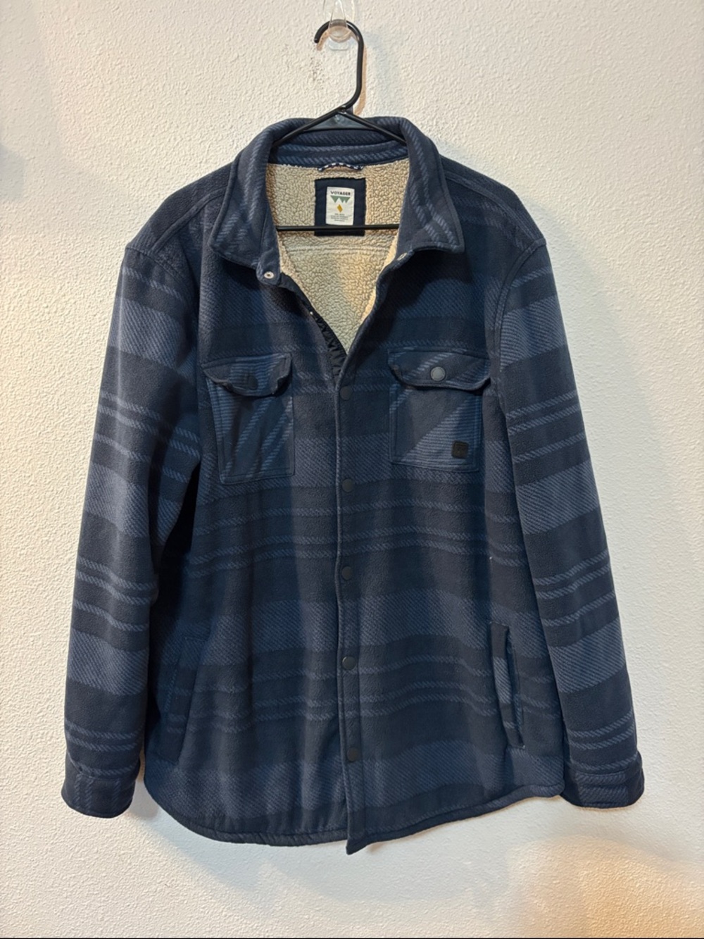 Voyager Wool-Lined Blue Plaid Shirt Jacket